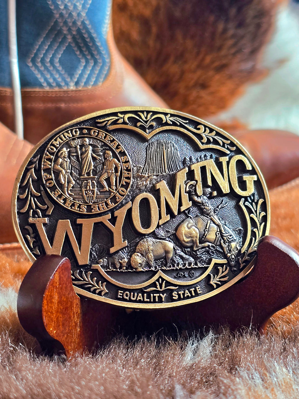 Montana Silversmiths Wyoming Belt Buckle