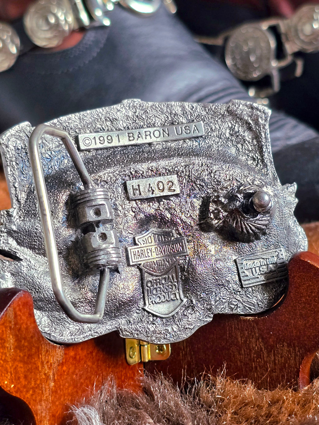 Harley Davidson Pewter Silver Belt Buckle