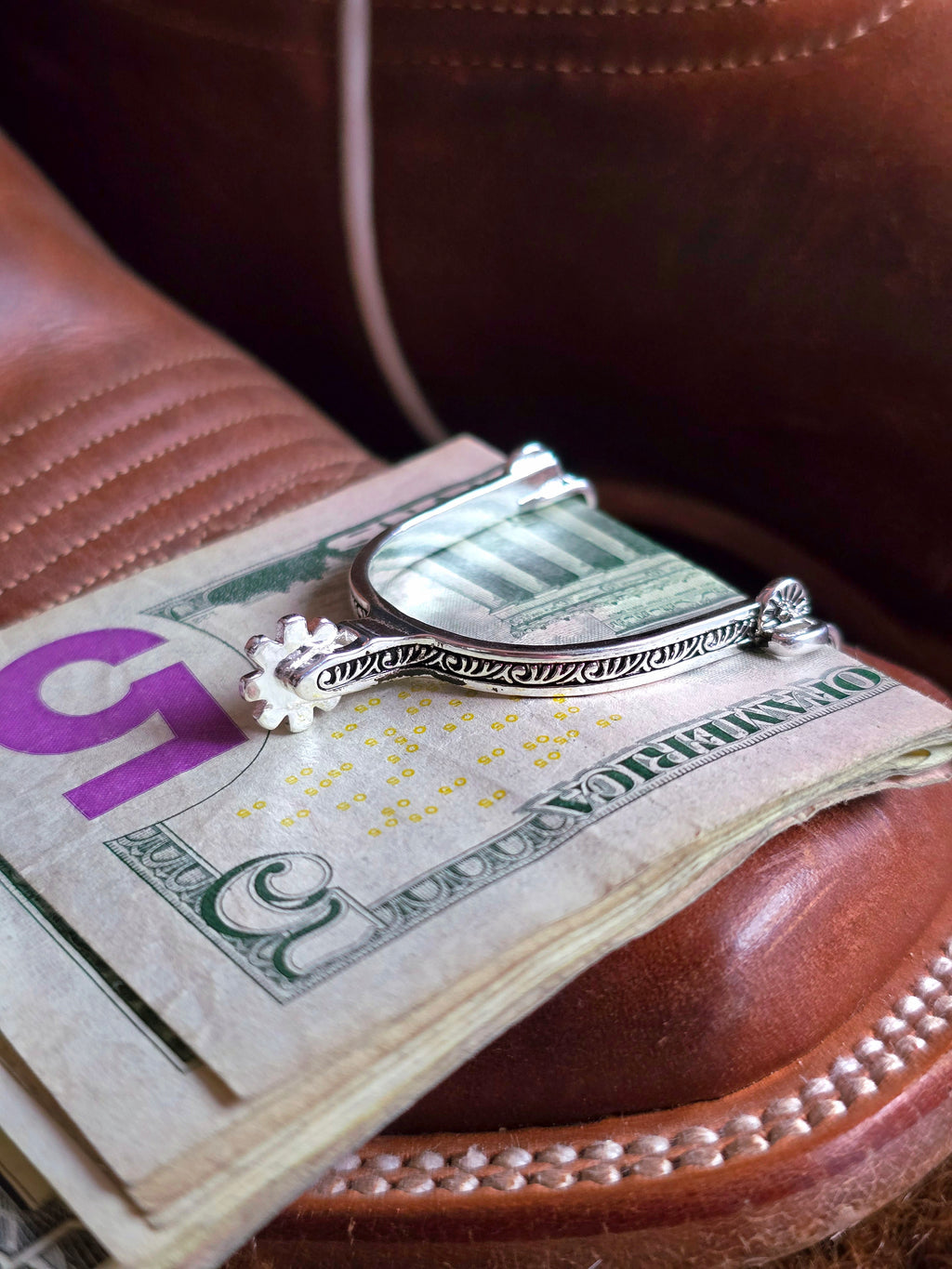 Silver Spur Money Clip