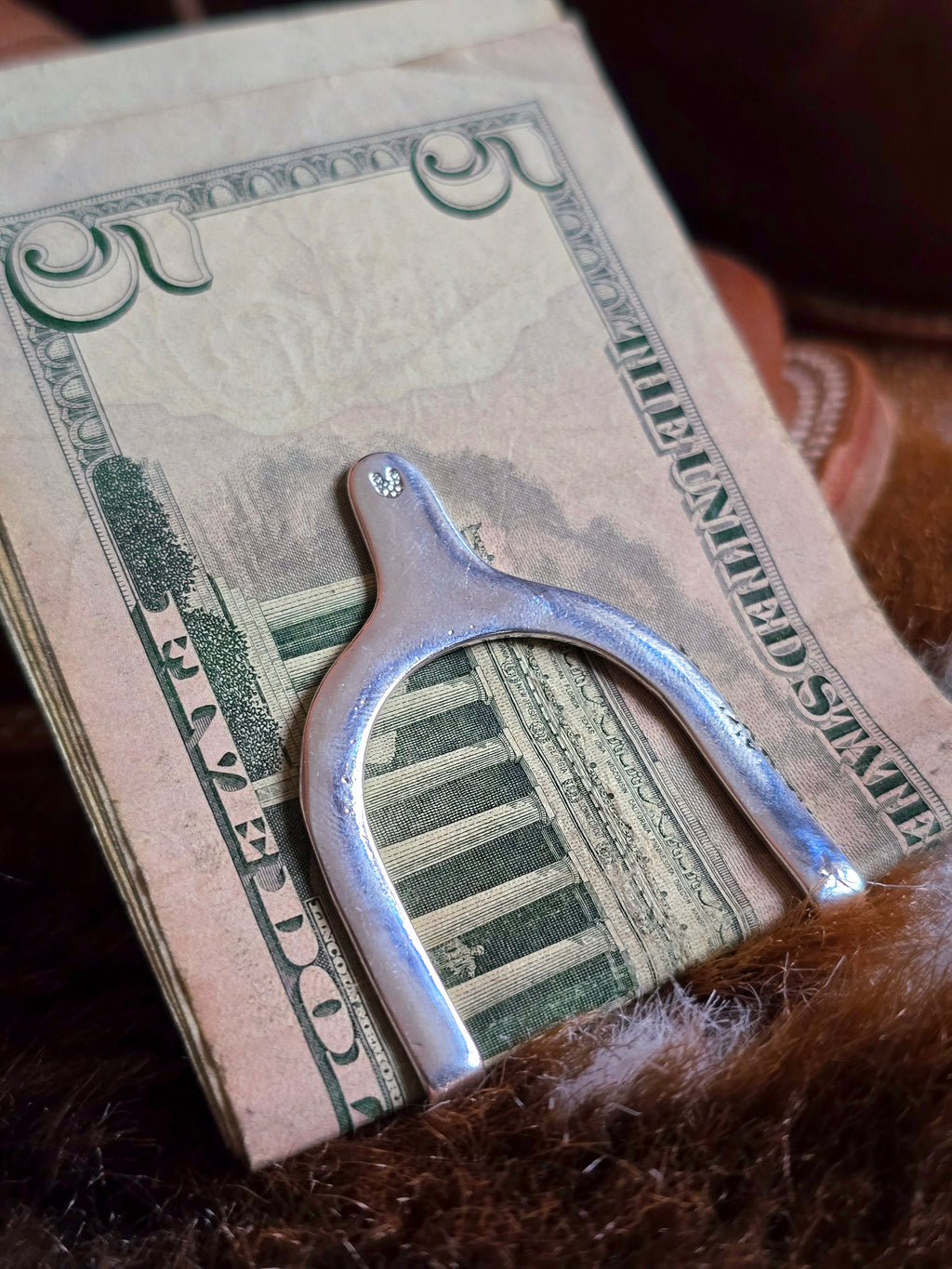 Silver Spur Money Clip