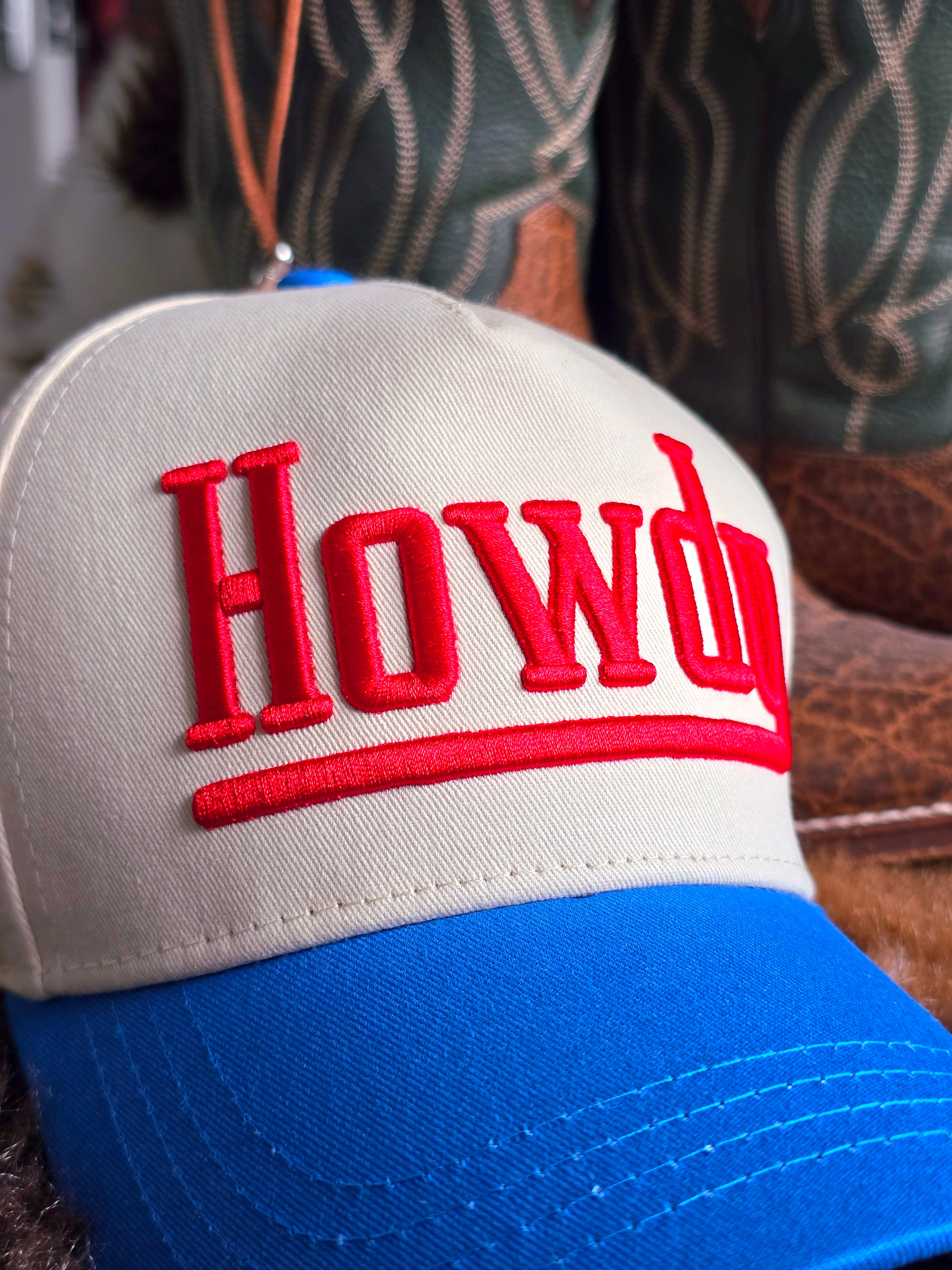 Howdy Cap (Red & Sky Blue)