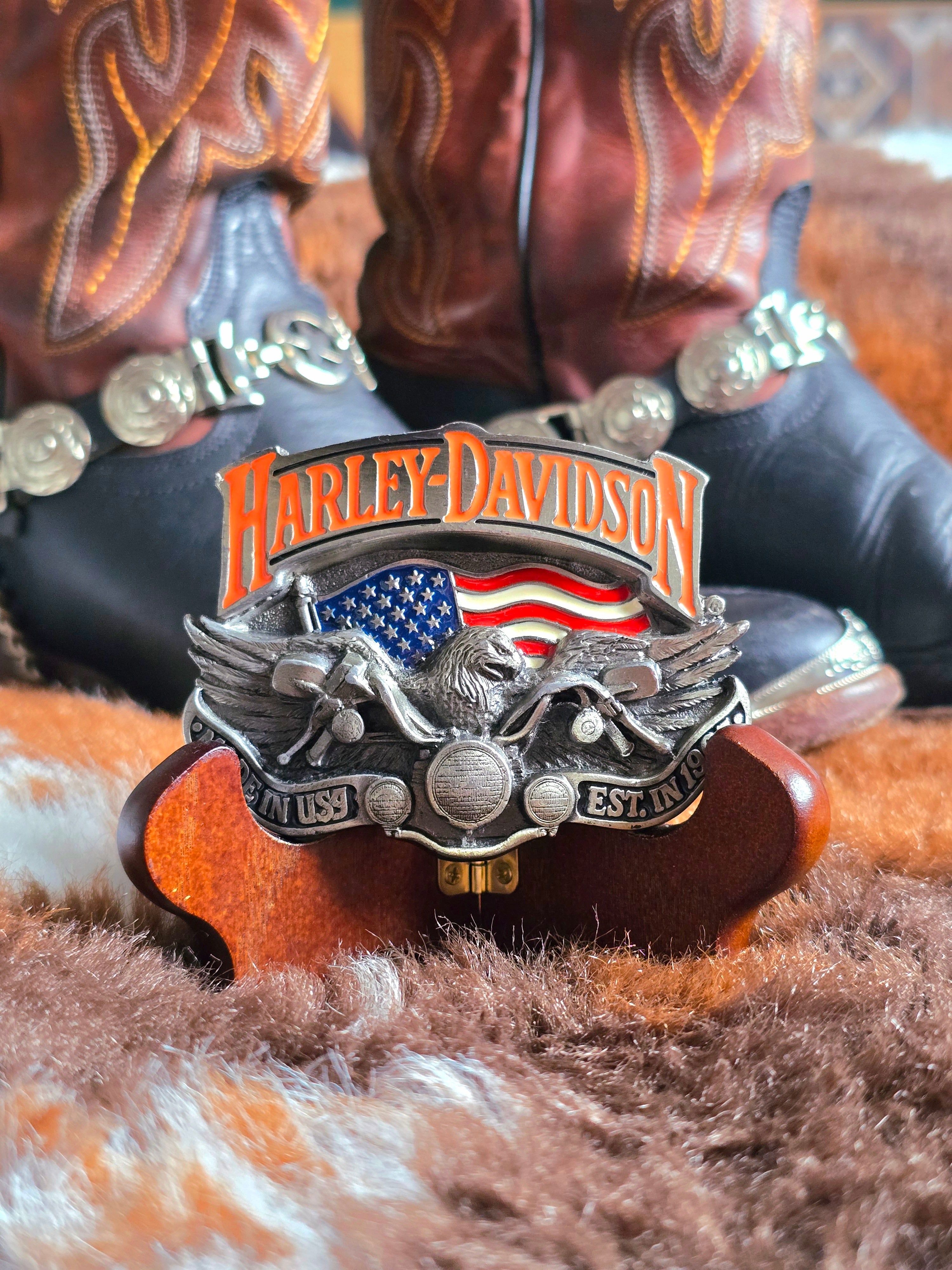Harley Davidson Pewter Silver Belt Buckle
