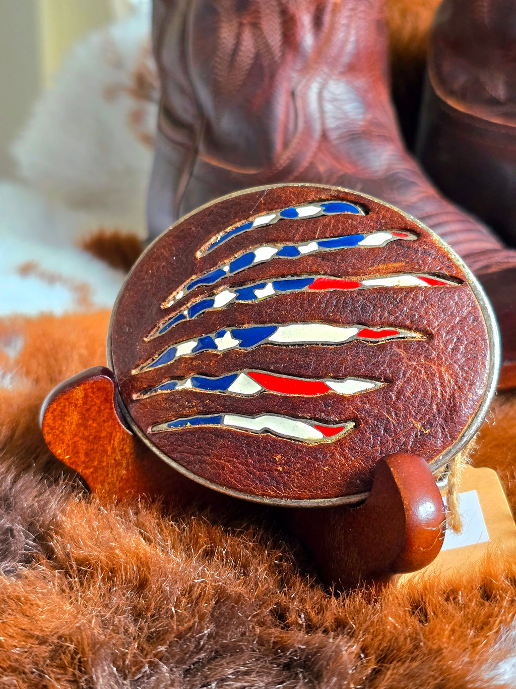 Cody James American Flag Leather Buckle