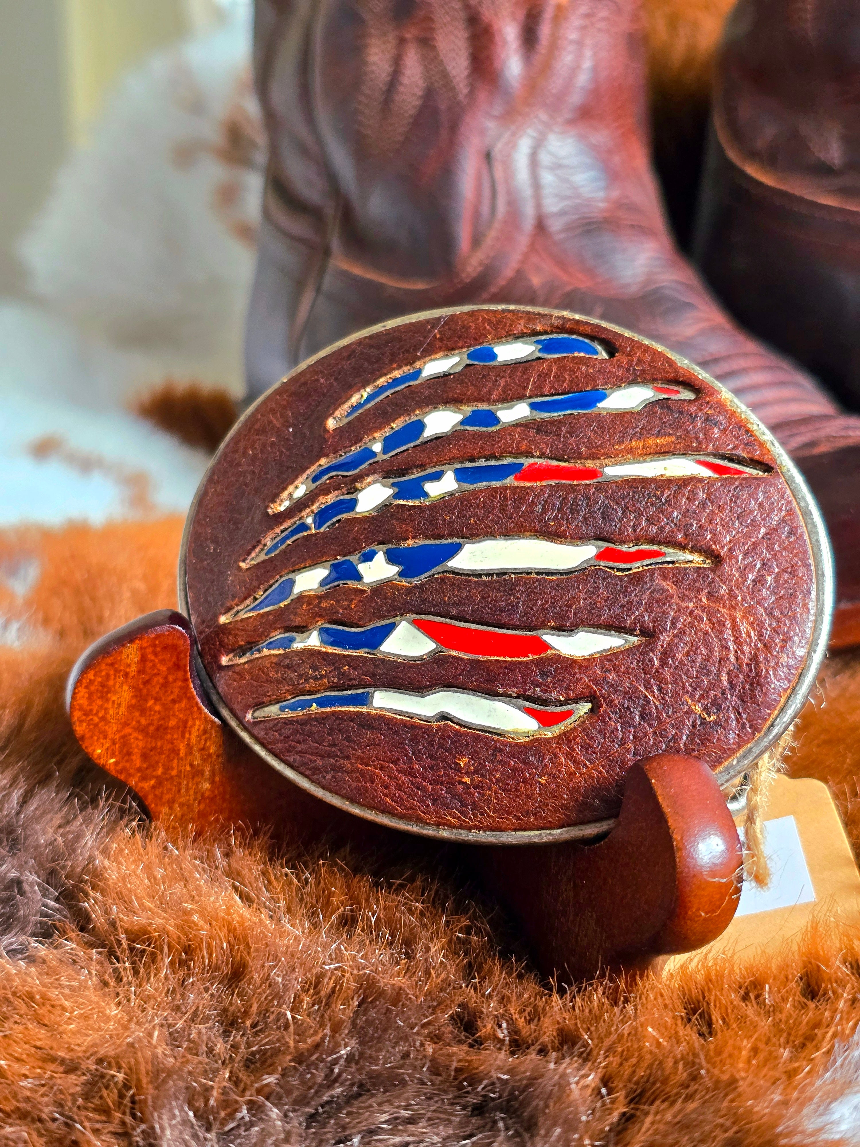 Cody James American Flag Leather Buckle