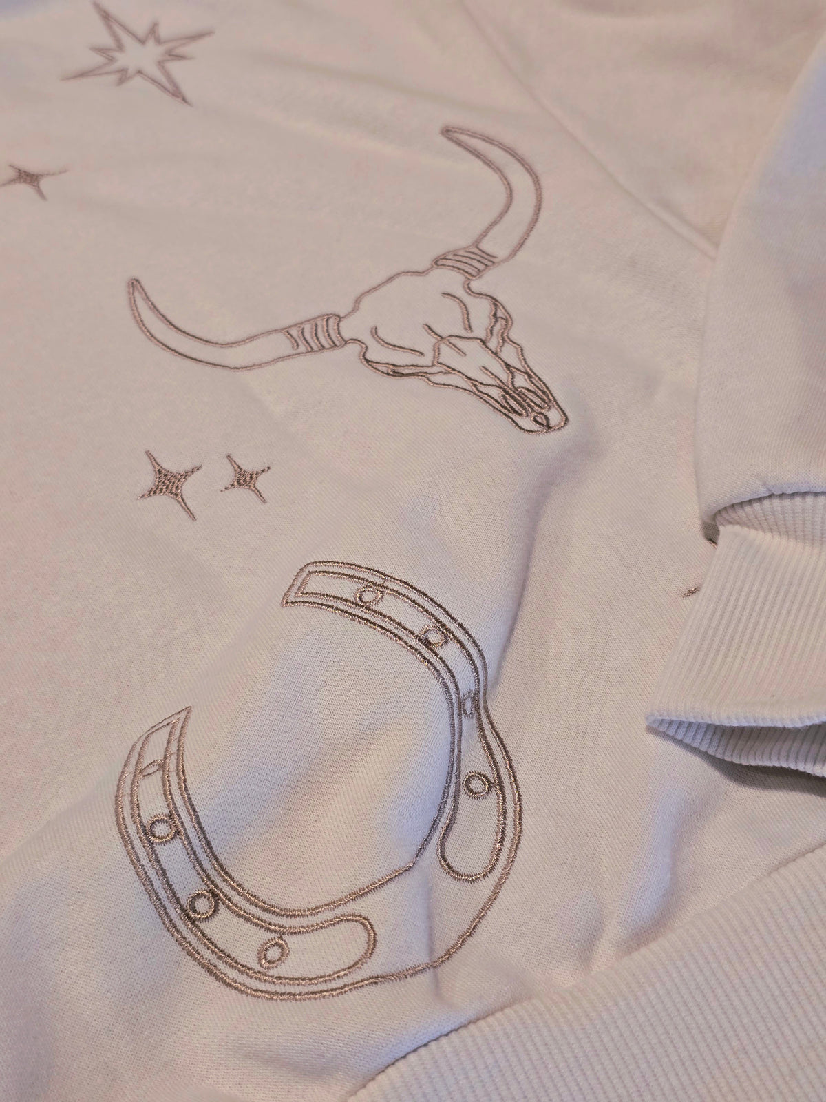 Cotton Essentials Western Embroidered Pullover Sweatshirt