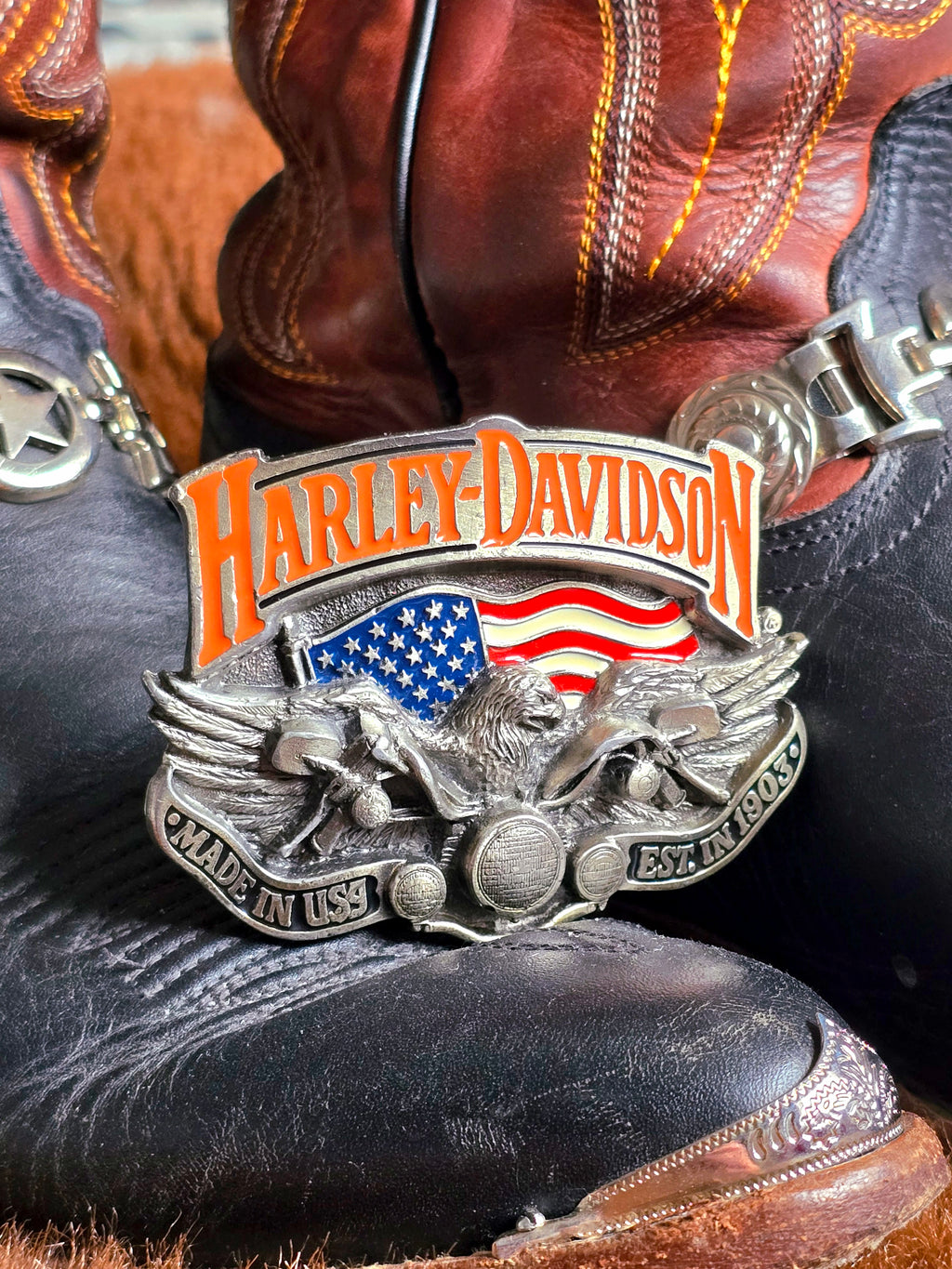 Harley Davidson Pewter Silver Belt Buckle