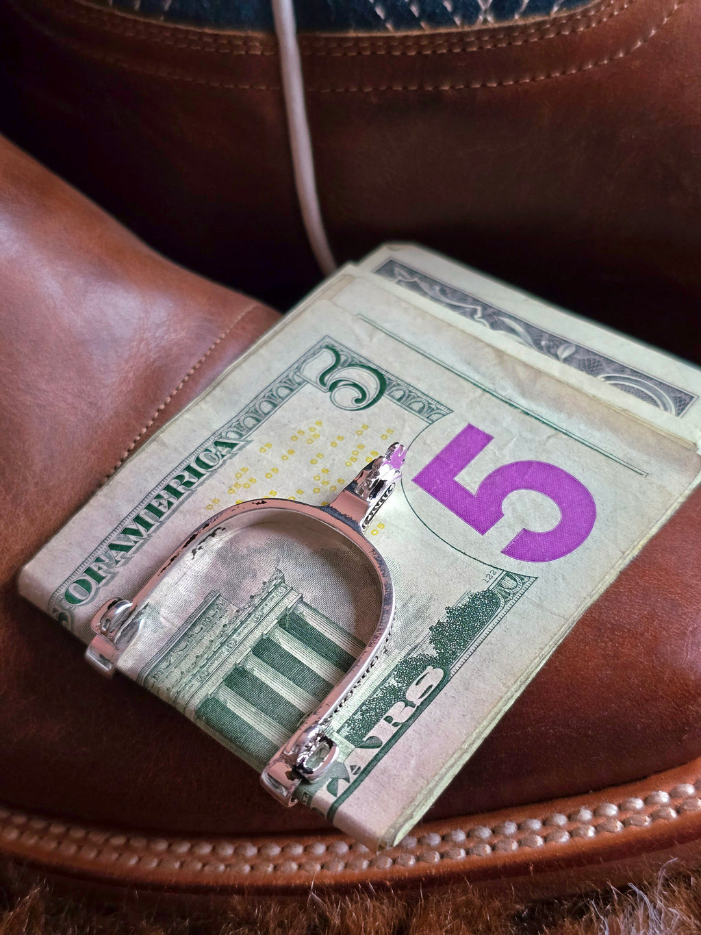 Silver Spur Money Clip
