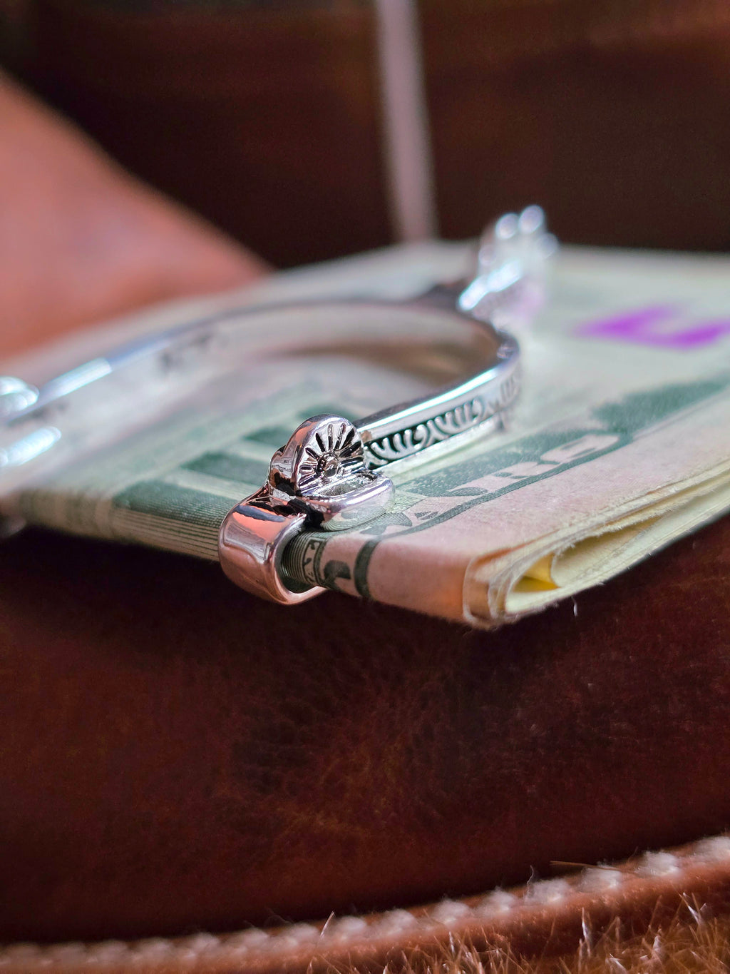 Silver Spur Money Clip